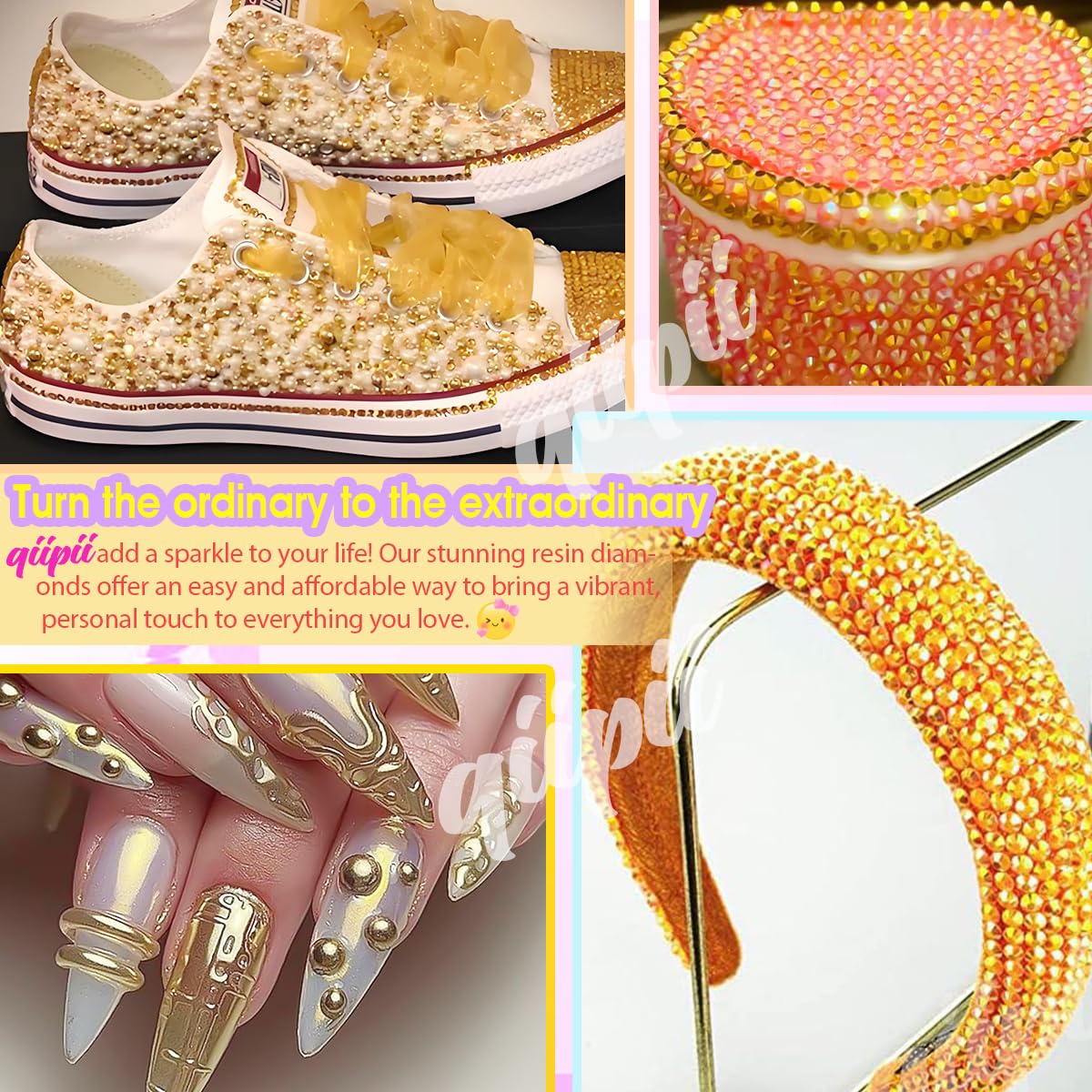 3mm-8mm Pink Flatback Pearls and Rhinestones m