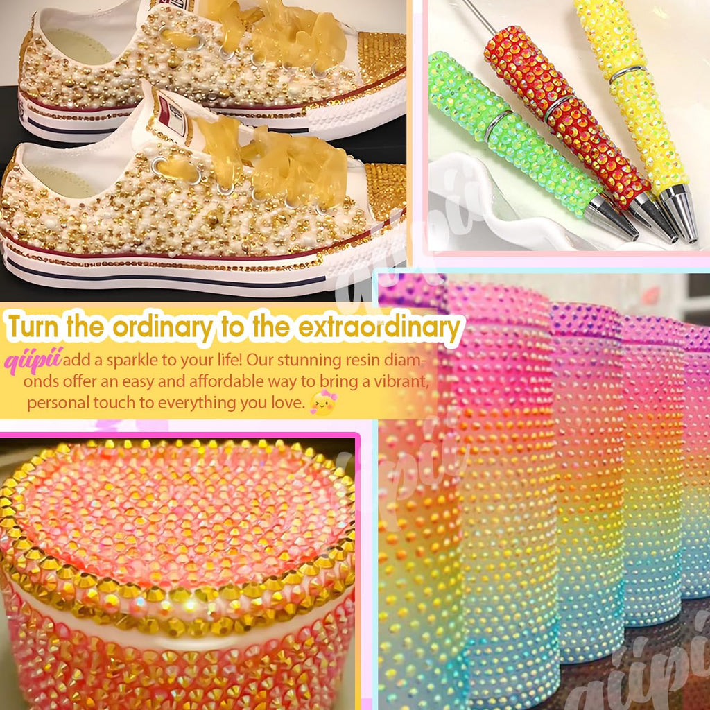 3mm-8mm Pink Flatback Pearls and Rhinestones m